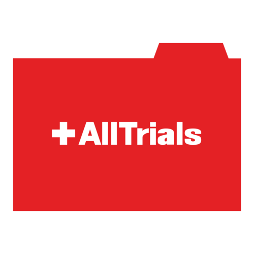 AllTrials のワードマークが表示されたオフィス フォルダー