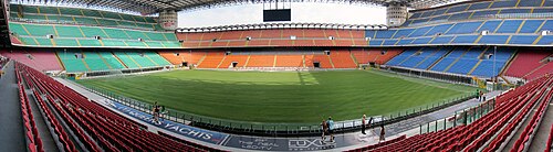 スタジアムのパノラマ写真。