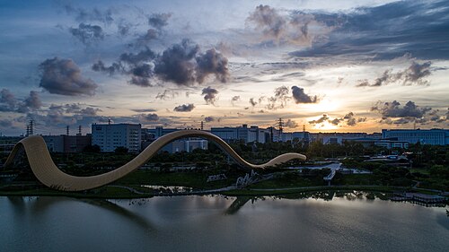 新市区台南サイエンスパークからの眺め