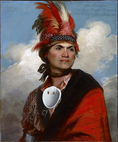 モホーク族の指導者ジョセフ・ブラント、1785年、大英博物館、ロンドン