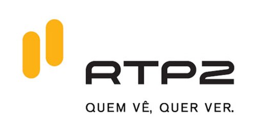 RTP2 の 17 番目以前のロゴで、スローガンは「Quem vê, quer ver」です。