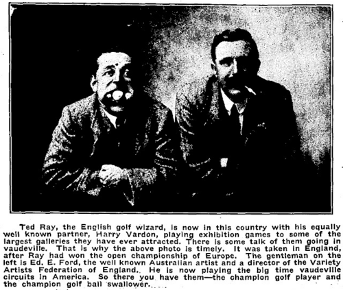 テッド・レイ（右）、ヴォードヴィル・ニュース、1920年[38]