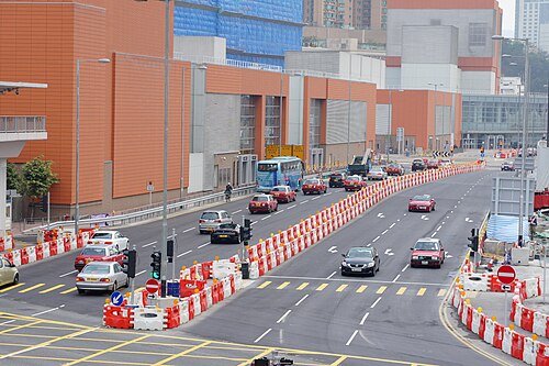2011 年の D1A (南) 沿いの臨時道路工事