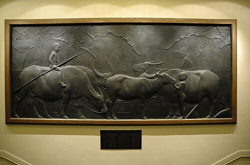 水牛群像 (Water Buffalo) は、黄土水 (1895 ～ 1930 年) によって 1930 年に完成しました。石膏キャスト。
