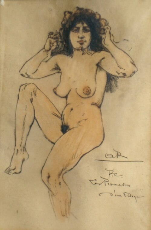 1899 年、シャルル ボードレールの「Les Fleurs du mal」の「Promesses d'un visage」のイラスト