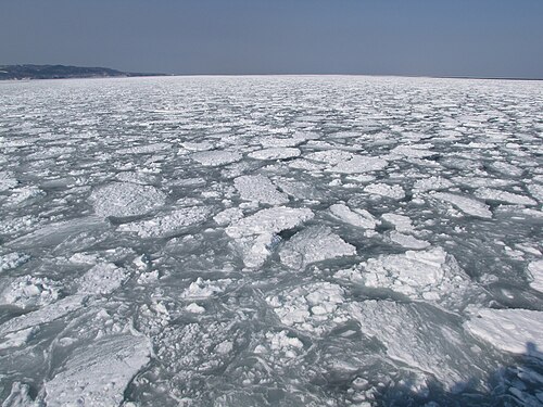 網走沖の流氷