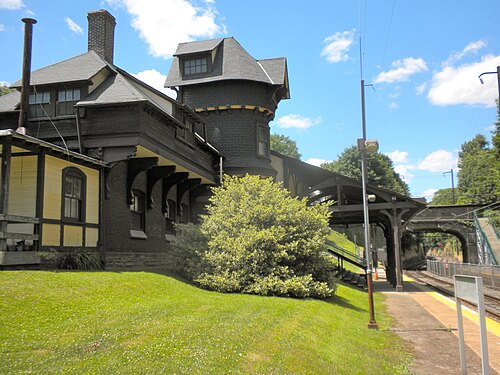フィラデルフィア・アンド・リーディング鉄道、グレイバーズ・レーン駅、フィラデルフィア（1882年）。