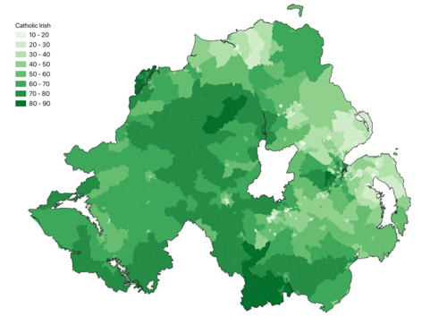アイルランド系カトリック教徒の割合