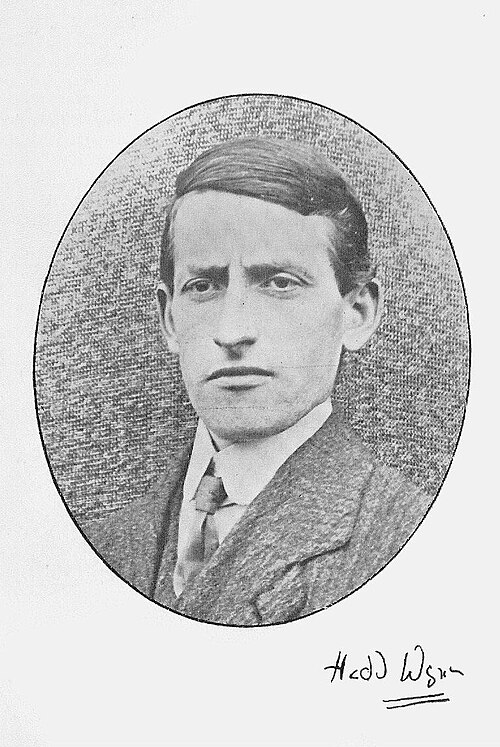 エリス・ハンフリー・エヴァンス、1910年頃。 Cerddi'r Bugail の口絵 (1918)