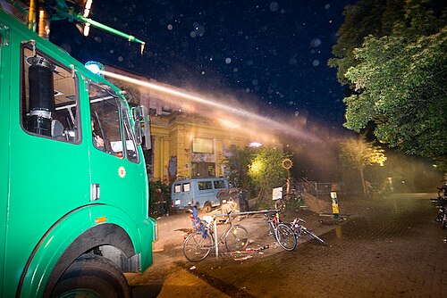 2007年5月9日、ハンブルクで開催されたG8サミットに対する抗議デモ。