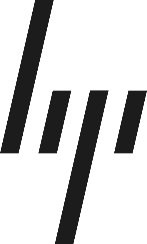 「hp」の文字を表す 4 本の黒い線