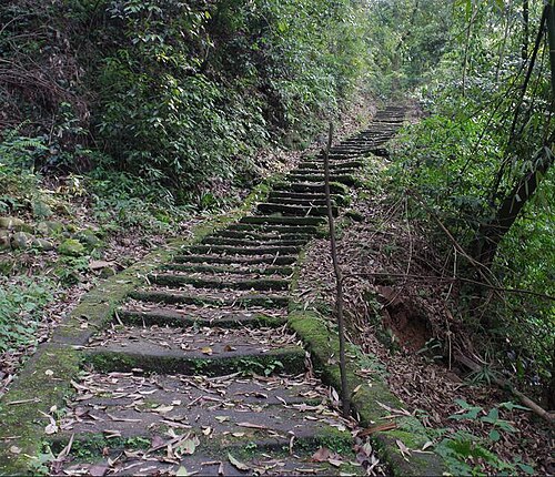 成都と雅安を結ぶ浦江に残る古代の街道。
