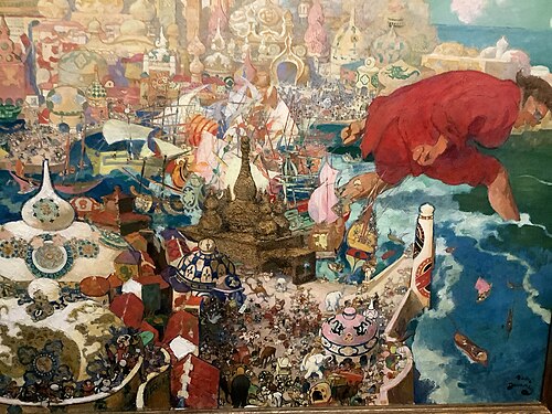 「ガリバー、大富豪たちの艦隊を盗む」、『ガリバー旅行記』（1921年）からの挿絵