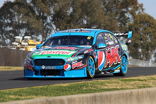 2015年シドニー モータースポーツ パーク スーパー スプリントでのチャズ モスタートのフォード FG X ファルコン。