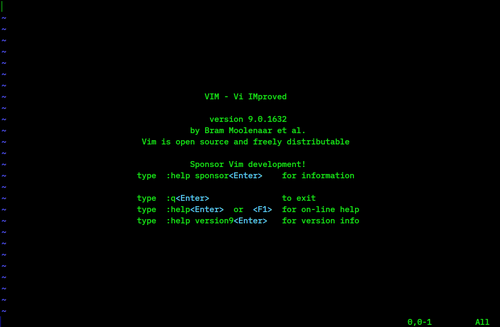 Vimのオープニング画面