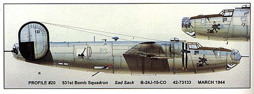 SAD SACK ノーズアート付き B-24