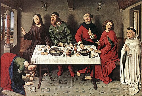 ディルク・ボウツ作「シモンの家のキリスト」（1440年代）
