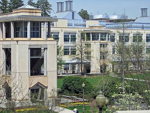 デューク大学キャンパス内のレバイン科学研究センターの写真