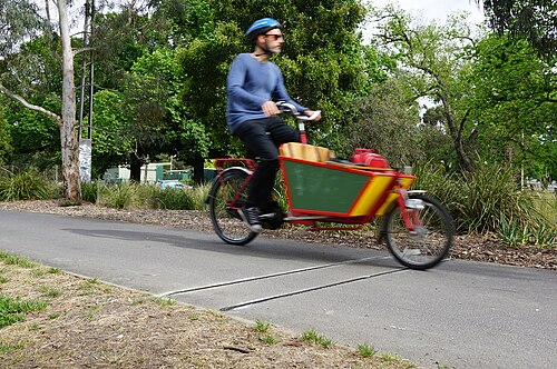 オランダ、ハーレムにある圧電式自転車カウンター