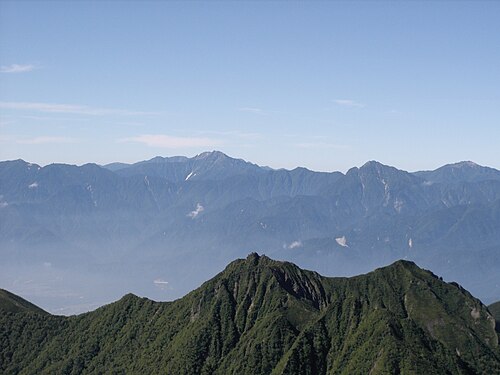 赤岳からの赤石山脈