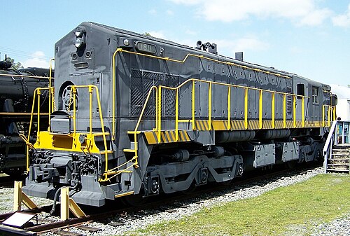 軌間調整機能を備えたEMD MRS-1型機関車。最近塗装済み。