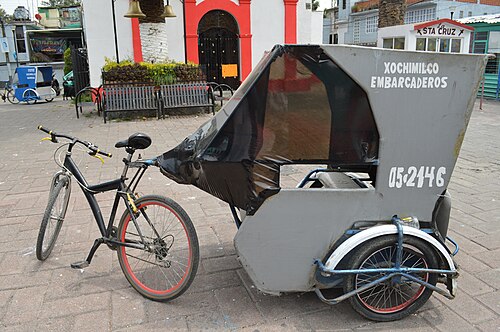 ソチミルコの自転車タクシー。