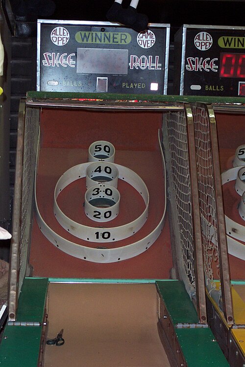 スキーボールゲーム