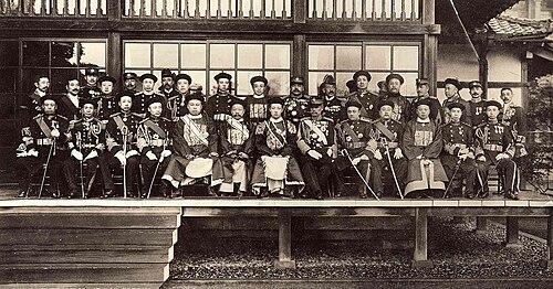 在日清国大使館の中国と日本の代表団とザイタオ
