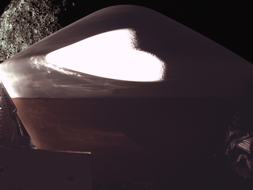 小惑星ベンヌを背景にしたサンプルリターンカプセル（SRC）（2019年12月）