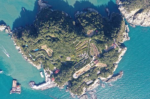 島の空撮写真