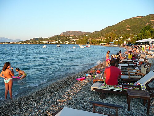 ギリシャ、アカイア地方のアギオス・ヴァシレイオス海岸