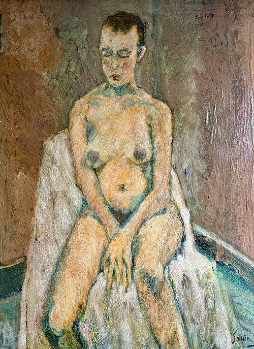 女性裸体（1936年）油彩、キャンバス、65×55cm、所蔵者不明