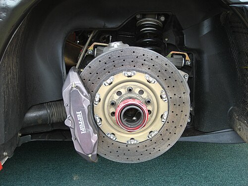 フェラーリF430チャレンジで使用されているような、現代的なレーシングスタイルのセンターロックハブ