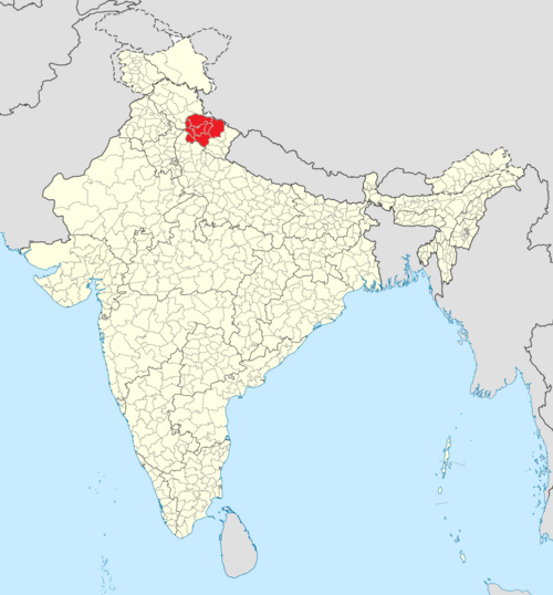 インドでの場所