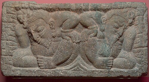 ヤクシャのレリーフ、8世紀～9世紀、メトロポリタン美術館