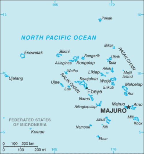 マーシャル諸島の地図