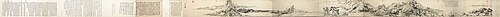 Huang Gongwang (中国語: 黄公望、1269－1354)、富春山に住む、中国語: 富春山居圖、玄紙のインク、1348 年と 1351 年、台北の国立故宮博物院所蔵。