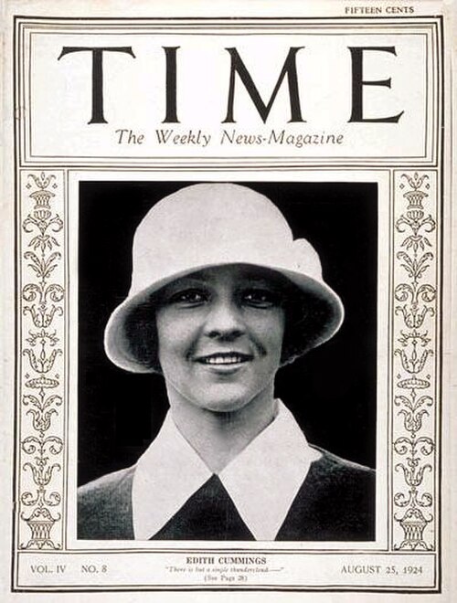 1924年：エディス・カミングスはタイム誌の表紙を飾った最初の女性アスリートとなり、女性スポーツ史に大きな一歩を踏み出した。