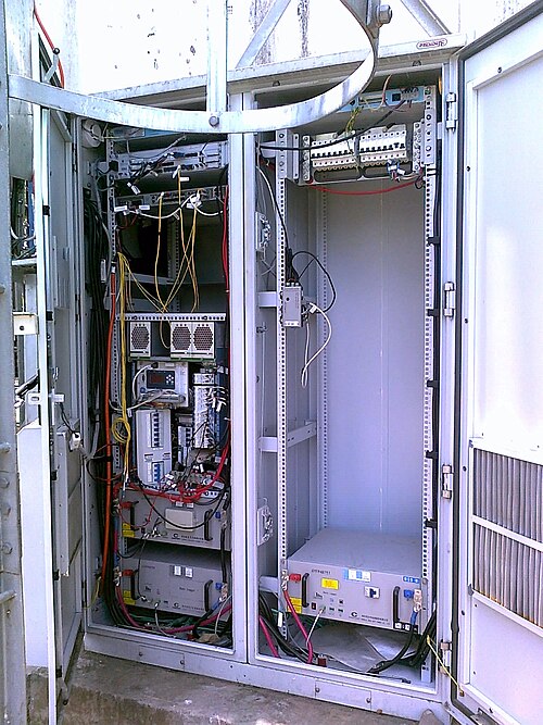BTSの基部にある電子機器ボックス