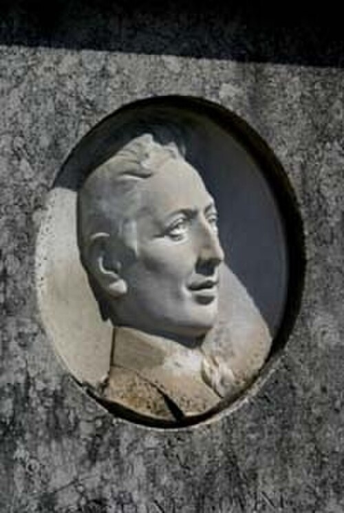 浅浮彫の顔、メダリオン、フェラーラ修道院、1928 年、フェラーラ、イタリア