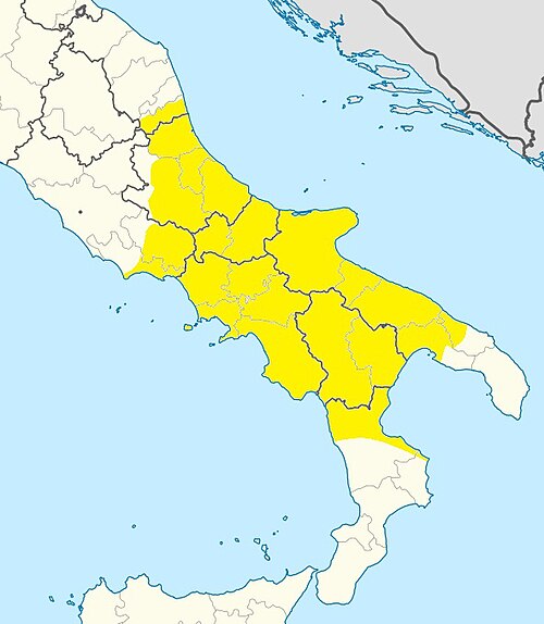 南イタリア方言の範囲（ナポリ方言）