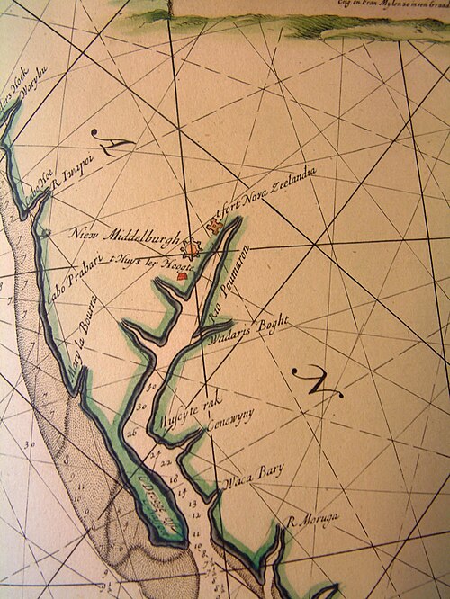 ポメルーン川の古地図の写真（1688年）