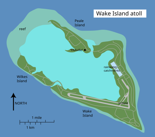 ウェーク島の地図