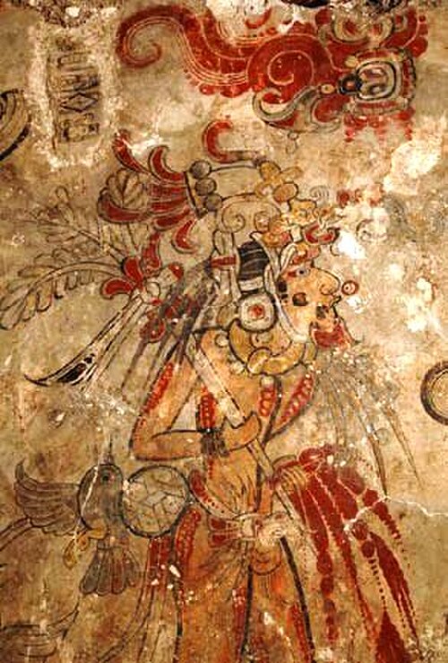 A Mayan mural from San Bartolo, Pre-Classical period (1–250 AD)