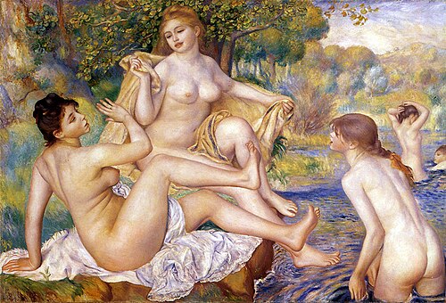 ピエール＝オーギュスト・ルノワール作、「水浴する女たち」、1919年