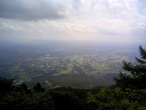 那岐山から望む日本原平野
