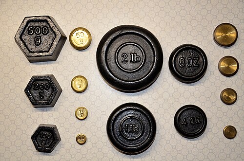 キッチンのおもりとして使われる金属製の円盤の写真