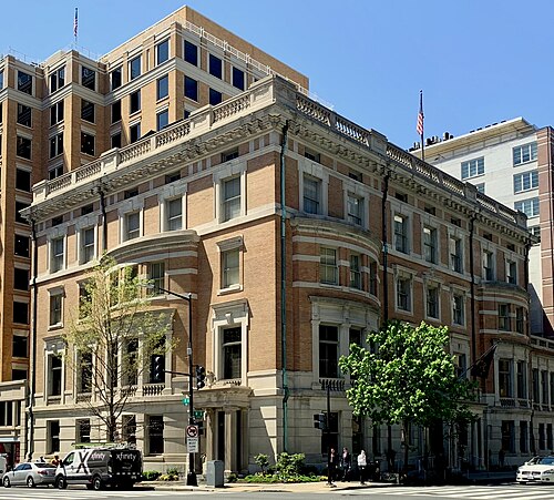 ワシントンD.C.にあるメトロポリタン・クラブは1908年に建てられた。