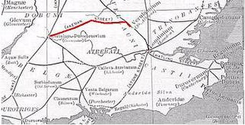 明満通りのルートを示す地図