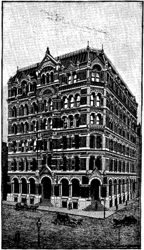 キャンポー・ブロック、1883年築、グリズウォルド通りとラーンド通りの南西角。設計：モーティマー・L・スミス